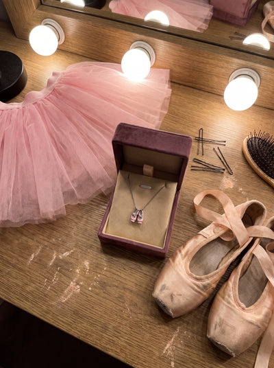 Mackenzie D. wearing the Cinderella Pink Ballet Silver