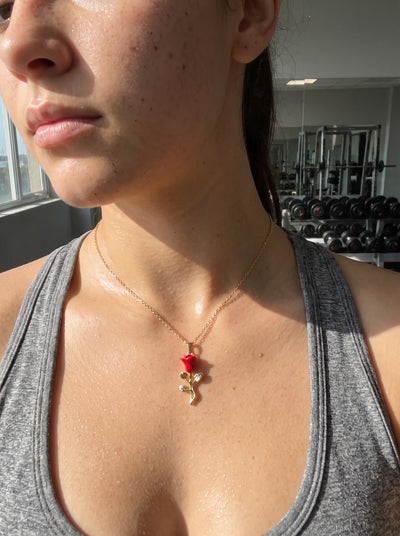 Zoe K. wearing the Belle Enchanted Rose