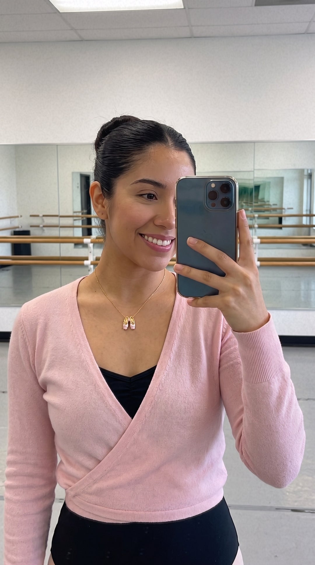 Gabriella M. wearing the Cinderella Pink Ballet Gold