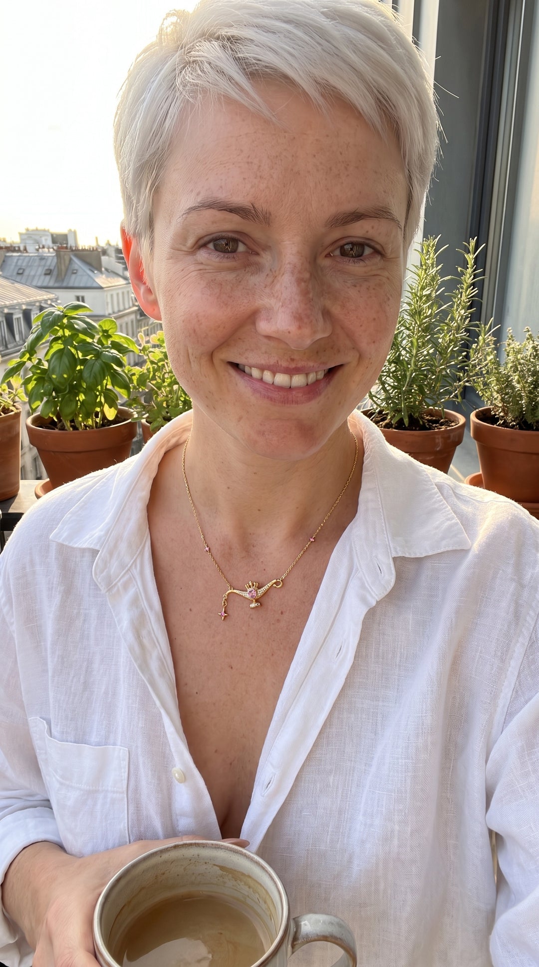 Juniper C. wearing the Jasmine Wish Lamp