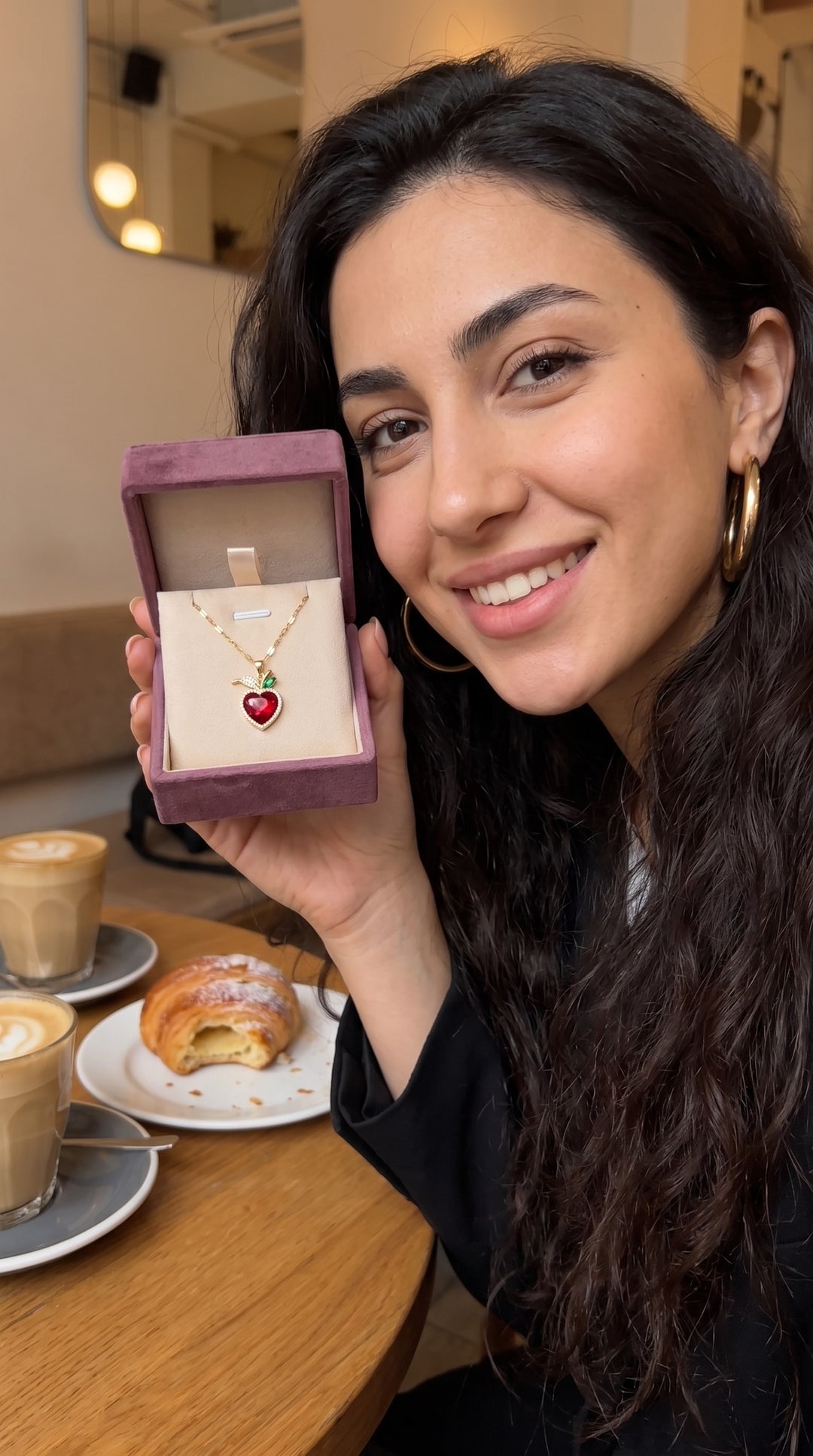 Nadia F. wearing the Snow White Crimson Heart